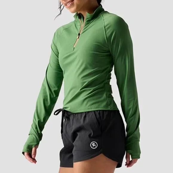 NWOT Backcountry SunTrace 1/4-Zip Long-Sleeve Top, Green, Size Small - Picture 1 of 8